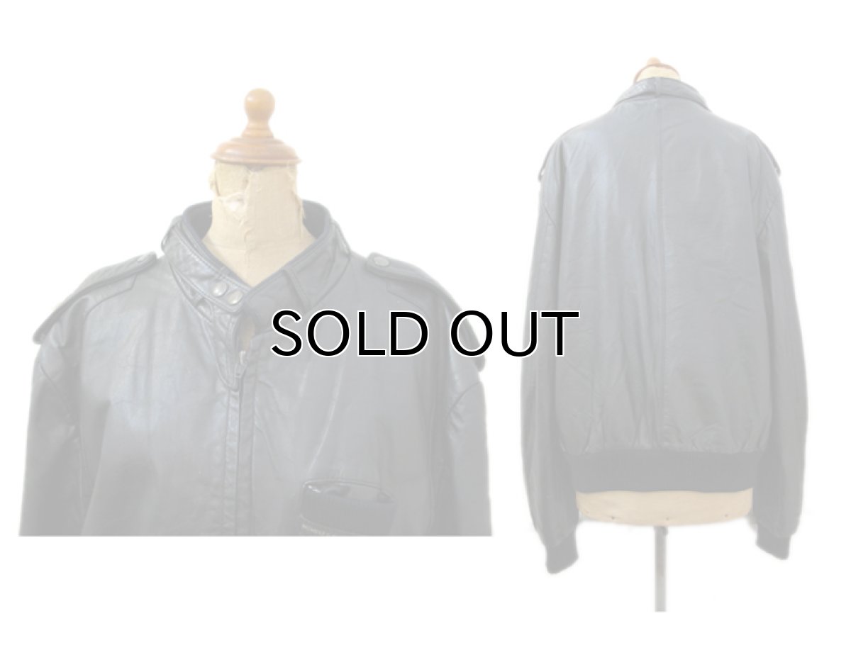 画像2: 1980's "MEMBERS ONLY" Single Leather Jacket　BLACK　size L - XL (表記 44) (2)