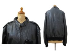 画像2: 1980's "MEMBERS ONLY" Single Leather Jacket　BLACK　size L - XL (表記 44) (2)