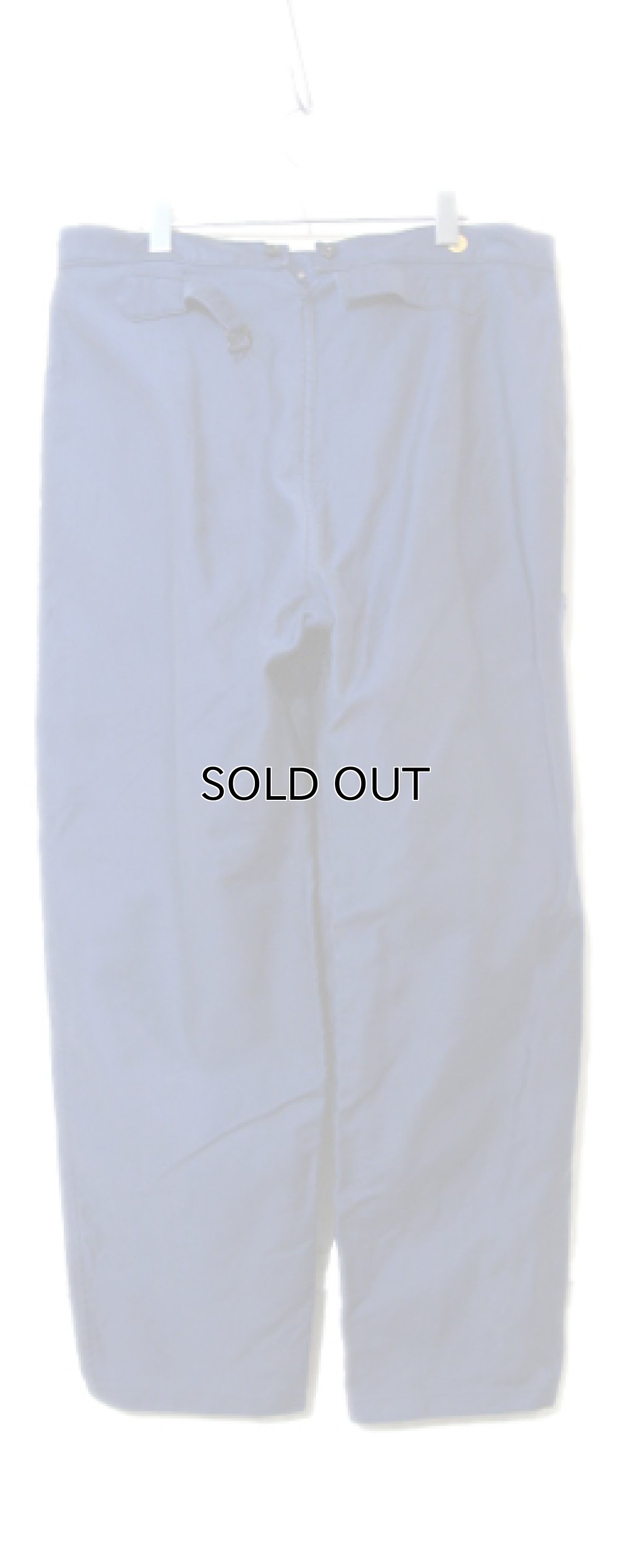 画像2: 1950's French Moleskin Work Trousers　Dead Stock one-washed　BLUE　size w 31 ~ 35 inch (2)