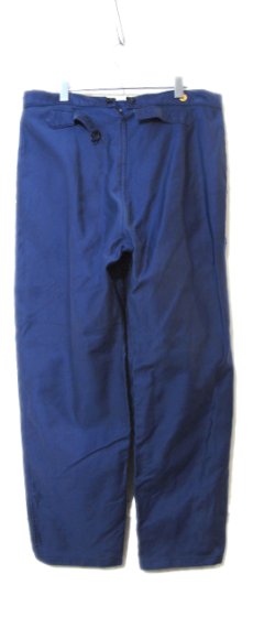 画像2: 1950's French Moleskin Work Trousers　Dead Stock one-washed　BLUE　size w 31 ~ 35 inch (2)