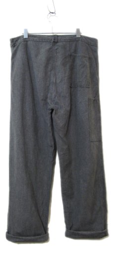 画像2: 1950's Europe Black Chambray Trousers　Salt and Pepper　size w 36 inch (2)