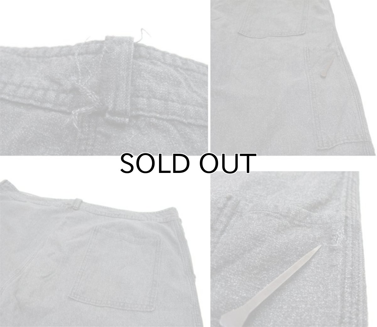 画像5: 1950's Europe Black Chambray Trousers Salt and Pepper size w 36 inch (5)