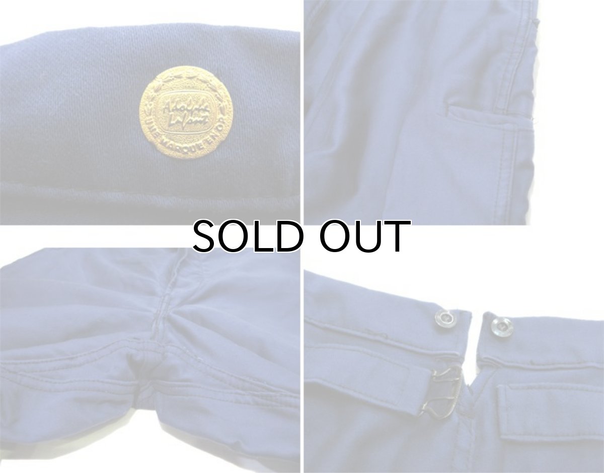画像4: 1950's French Moleskin Work Trousers　Dead Stock one-washed　BLUE　size w 31 ~ 35 inch (4)