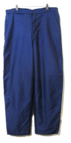 画像1: 1950's French Moleskin Work Trousers　Dead Stock one-washed　BLUE　size w 31 ~ 35 inch (1)