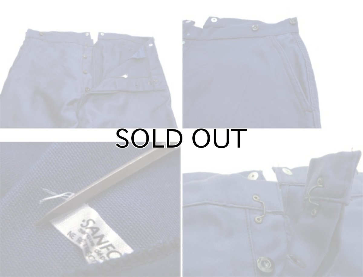 画像3: 1950's French Moleskin Work Trousers　Dead Stock one-washed　BLUE　size w 31 ~ 35 inch (3)