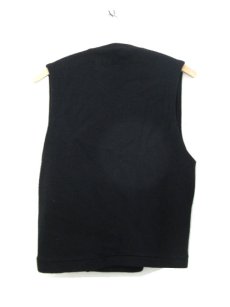 画像2: 1960-70's Double Breasted Acrylic Vest　BLACK　size M (2)