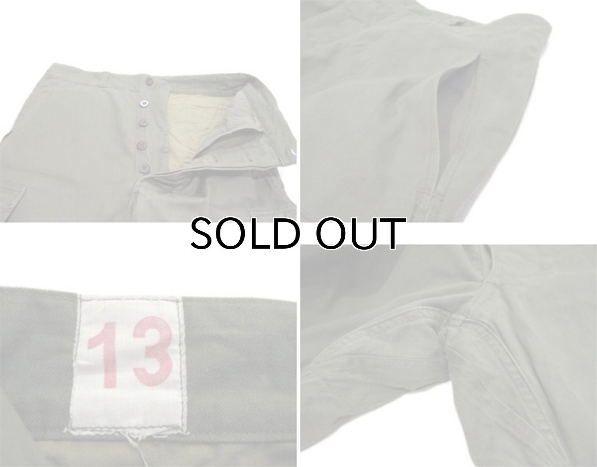 画像3: 1960's French Military "M-47" Herringbone Twill Trousers size w 32 inch (表記 13) (3)