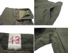 画像3: 1960's French Military "M-47" Herringbone Twill Trousers　size w 32 inch (表記 13) (3)