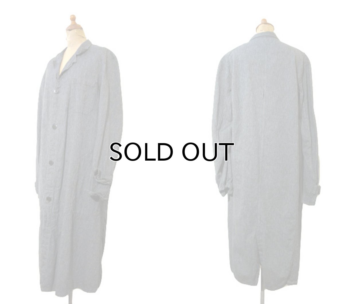 画像2: 1950's French Salt and Pepper Atelier Coat size S - M (2)