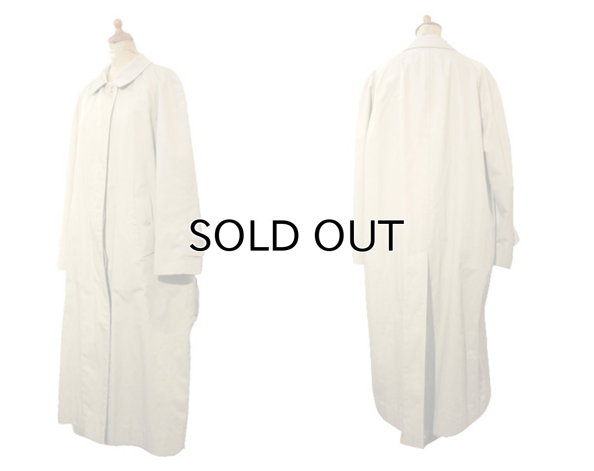 画像2: OLD Aquascutum "Aqua 5" Soutien Collar Coat -made in ENGLAND- BEIGE size L (表記 16) (2)