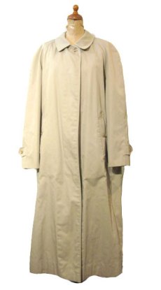 画像1: OLD Aquascutum "Aqua 5" Soutien Collar Coat -made in ENGLAND-　BEIGE　size L (表記 16) (1)