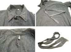 画像4: 1950's " LE FAON"French Salt and Pepper Atelier Coat with Design Pocket　size S - M (4)