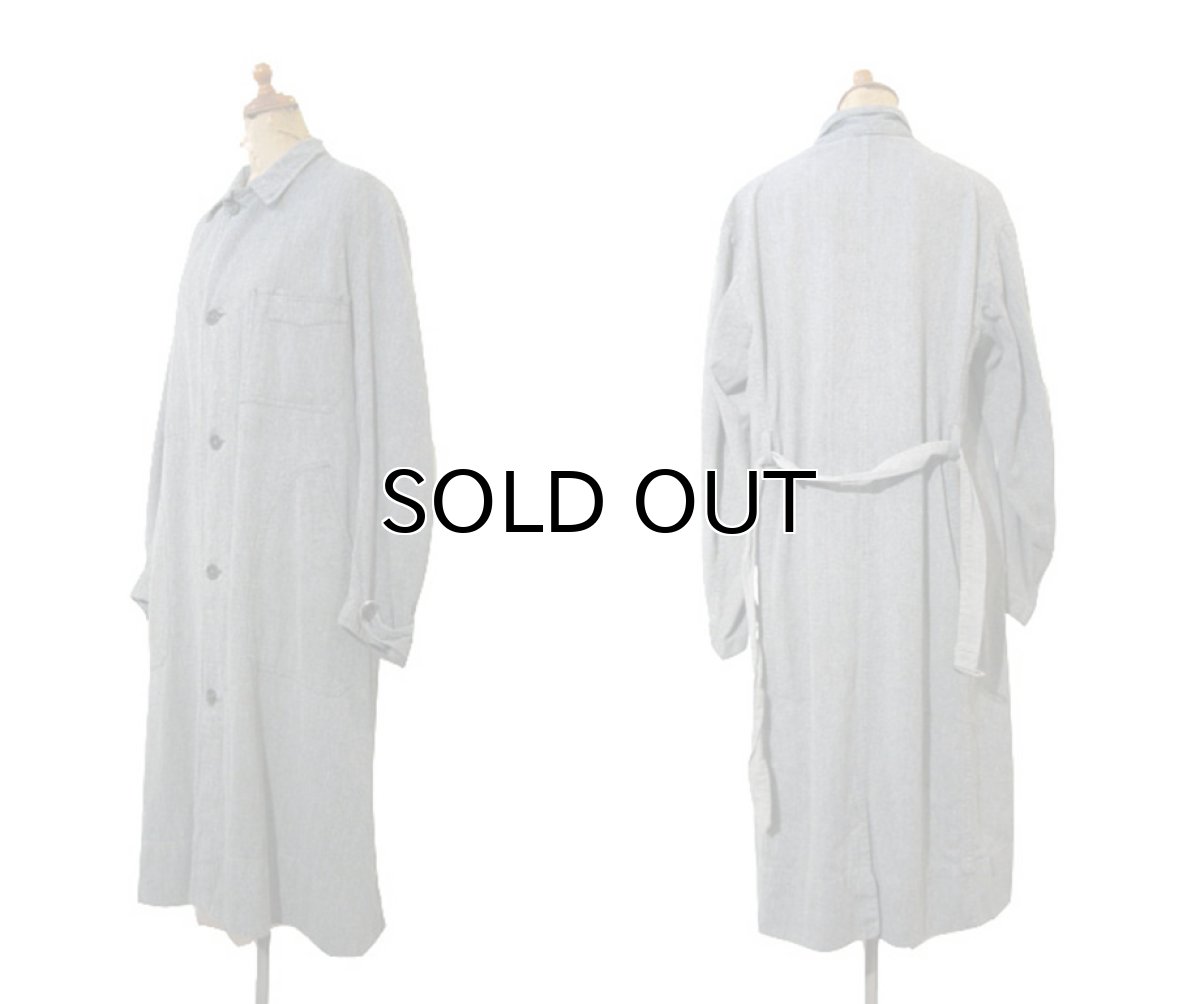 画像2: 1950's " LE FAON"French Salt and Pepper Atelier Coat with Design Pocket　size S - M (2)