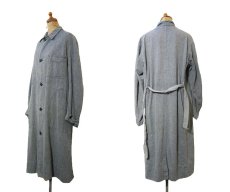 画像2: 1950's " LE FAON"French Salt and Pepper Atelier Coat with Design Pocket　size S - M (2)