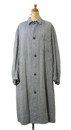 画像1: 1950's " LE FAON"French Salt and Pepper Atelier Coat with Design Pocket　size S - M (1)