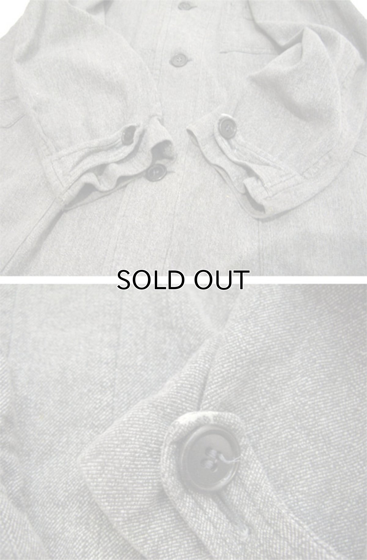 画像6: 1950's " LE FAON"French Salt and Pepper Atelier Coat with Design Pocket　size S - M (6)