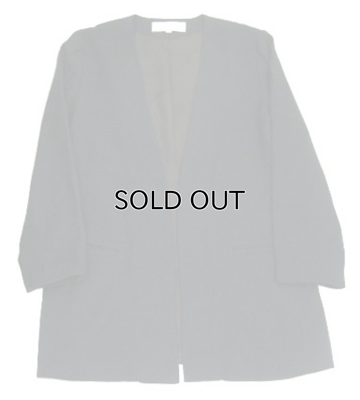 画像4: 1980's~ "SAKS FIFTH AVENUE" Collarless Wool Jacket BLACK size M (表記 8) (4)