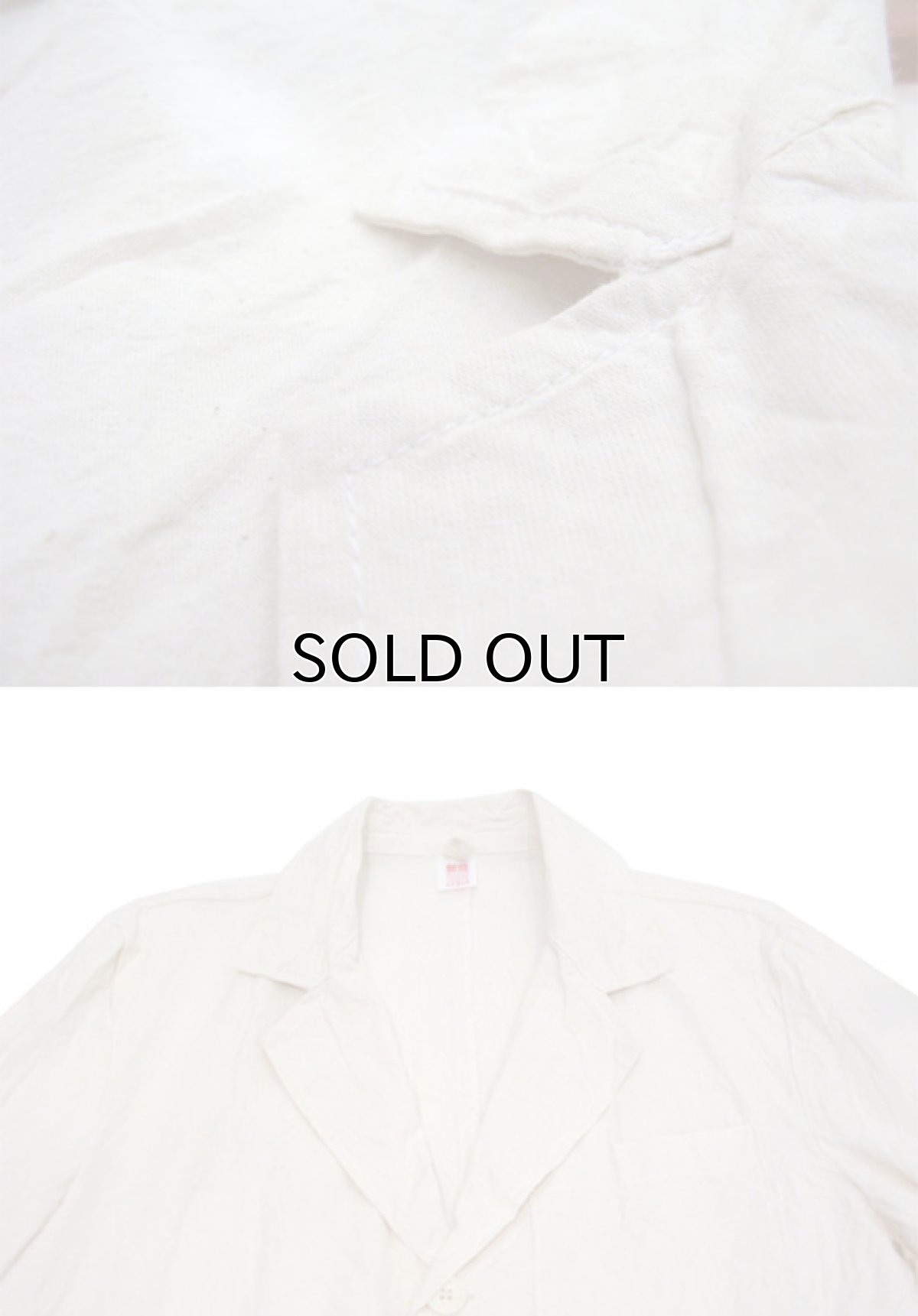 画像4: 1970's GREECE Nep Linen Coat Dead Stock - one washed NATURAL size M (4)