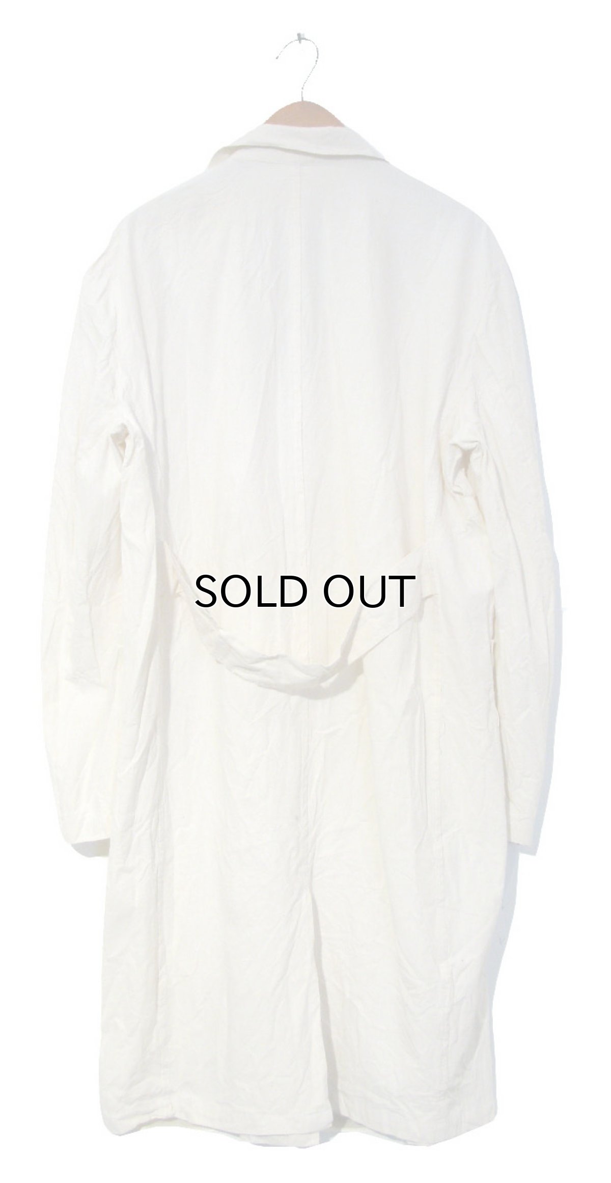 画像2: 1970's GREECE Nep Linen Coat Dead Stock - one washed NATURAL size M (2)