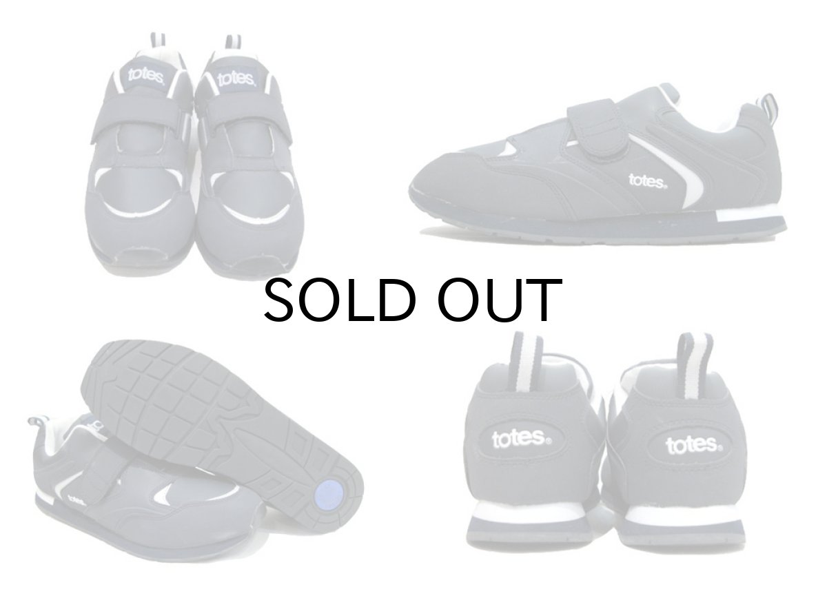 画像3: "totes" Velcro Sneaker Charcoal Grey size 8.5 (26.5 cm) (3)