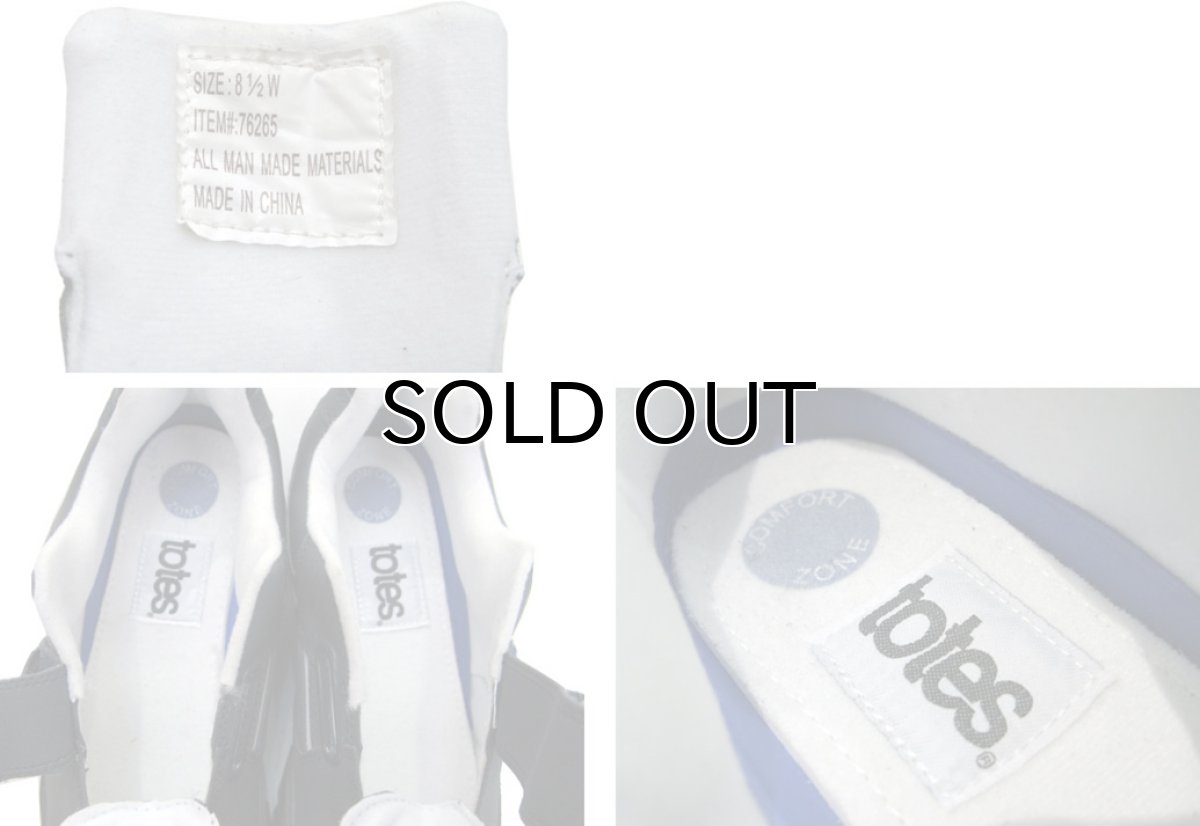 画像2: "totes" Velcro Sneaker Charcoal Grey size 8.5 (26.5 cm) (2)