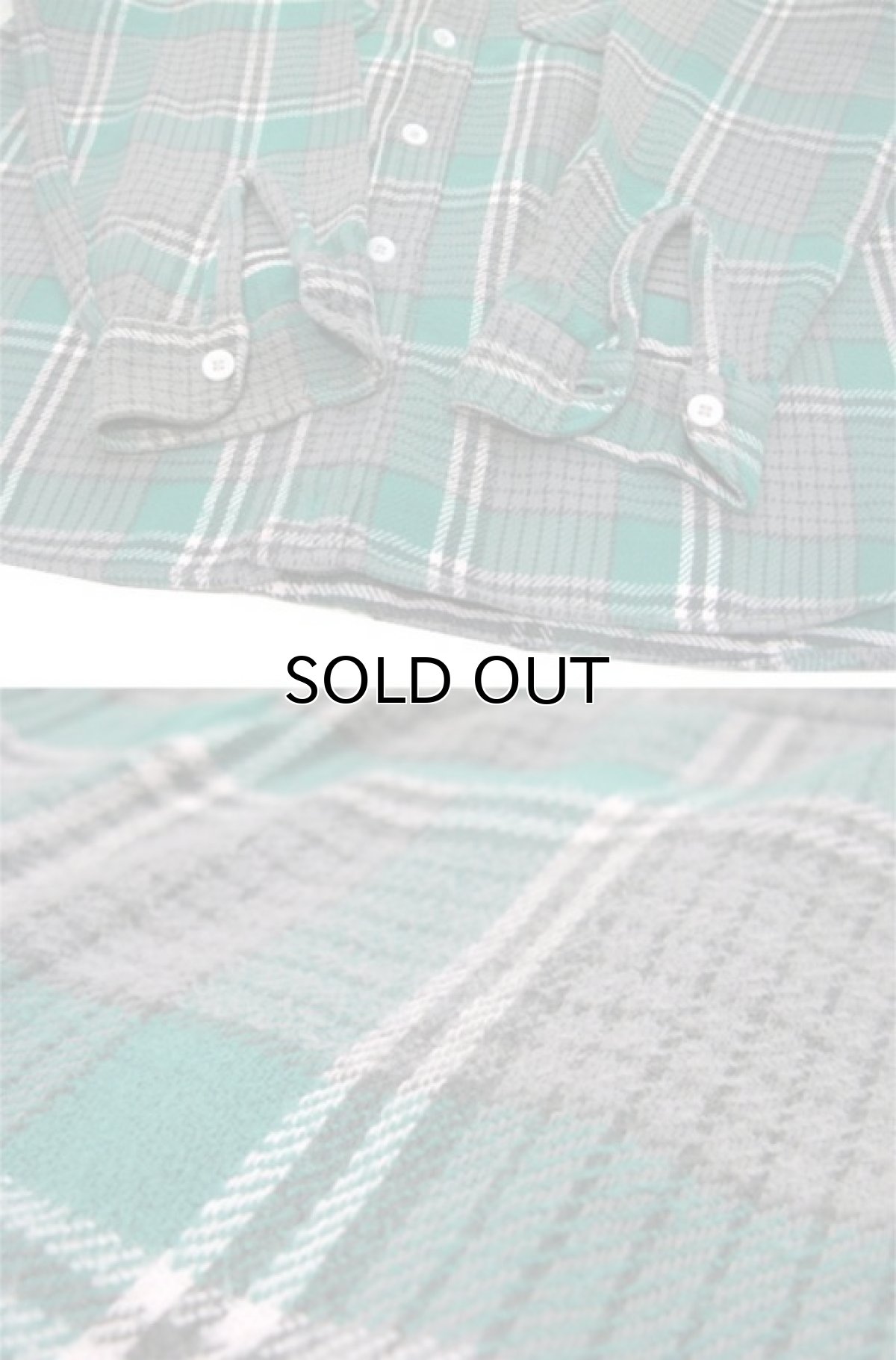 画像4: 1960's Unknown L/S Heavy Flannel Shirts with Gadget GREEN size M - L (表記 16 - 16 1/2)  (4)