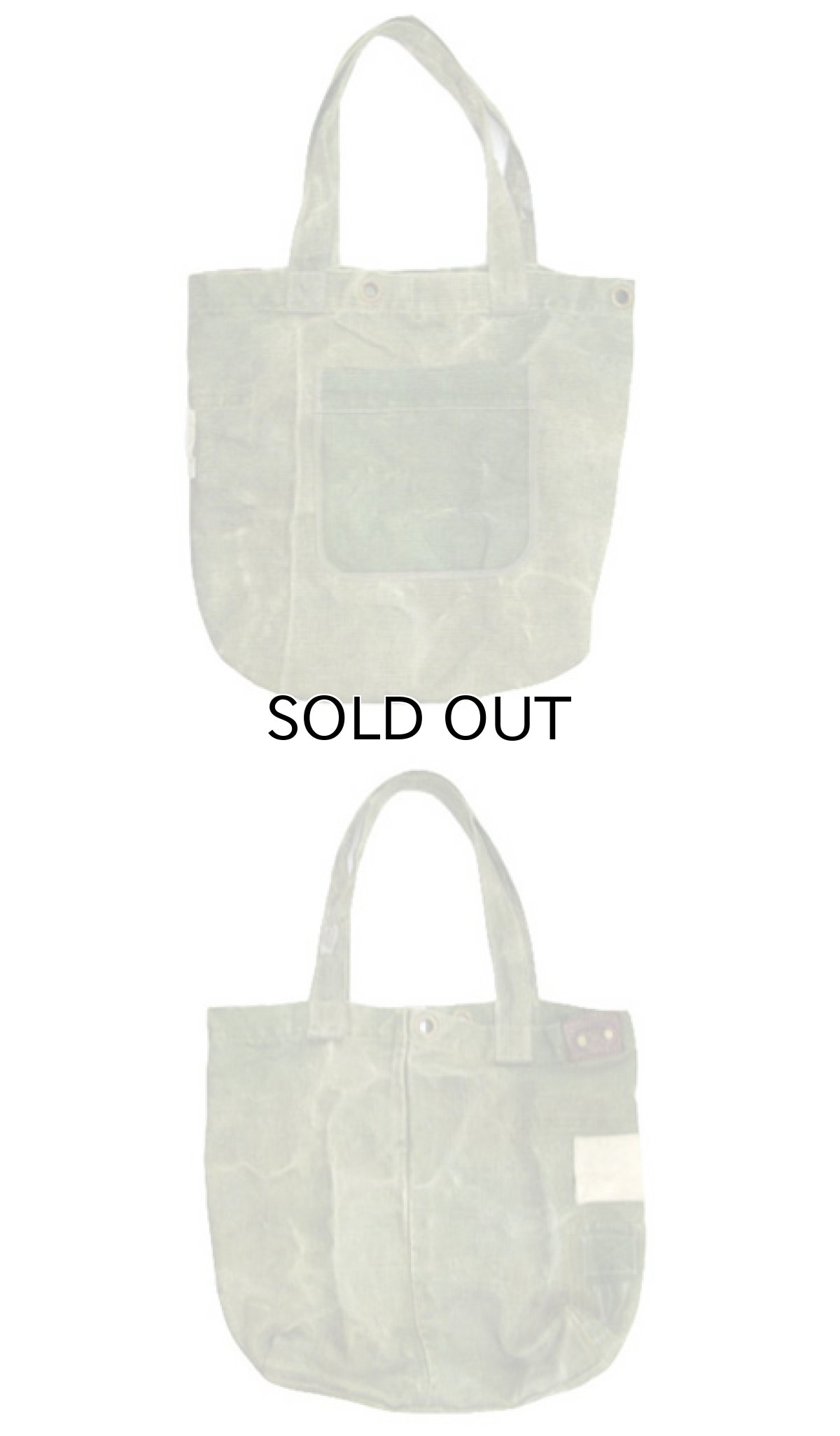 画像4: " Note and Pen "retouch" Tote Bag  -1950's French Military Linen Duffle-　OLIVE (4)