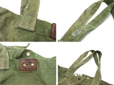 画像6: " Note and Pen "retouch" Tote Bag  -1950's French Military Linen Duffle-　OLIVE (6)