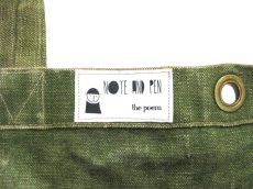画像3: " Note and Pen "retouch" Tote Bag  -1950's French Military Linen Duffle-　OLIVE (3)
