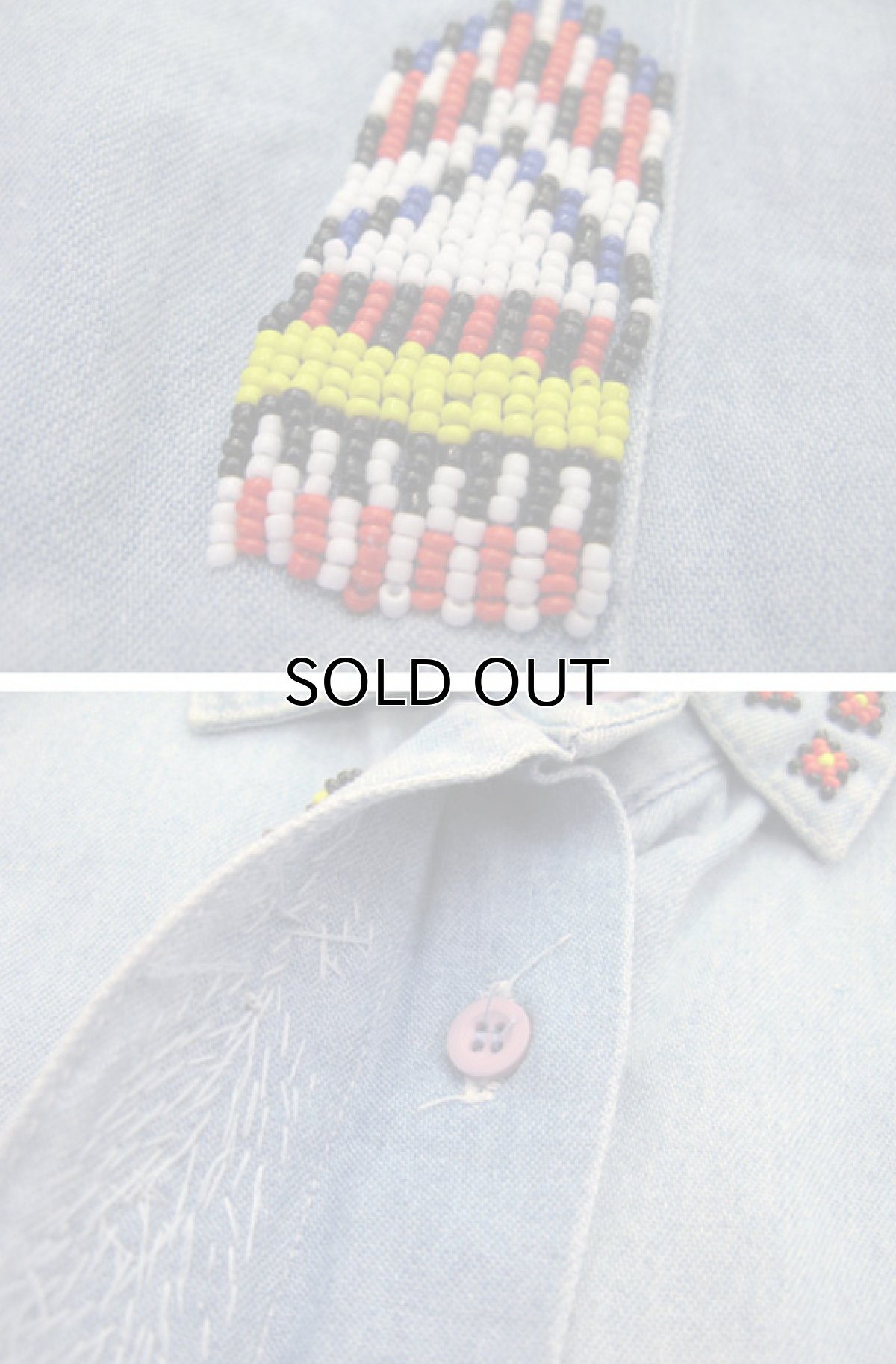 画像6: 1990's~ "Wrangler" Cotton Decoration Shirts Sax Blue size M - L (表記 M) (6)