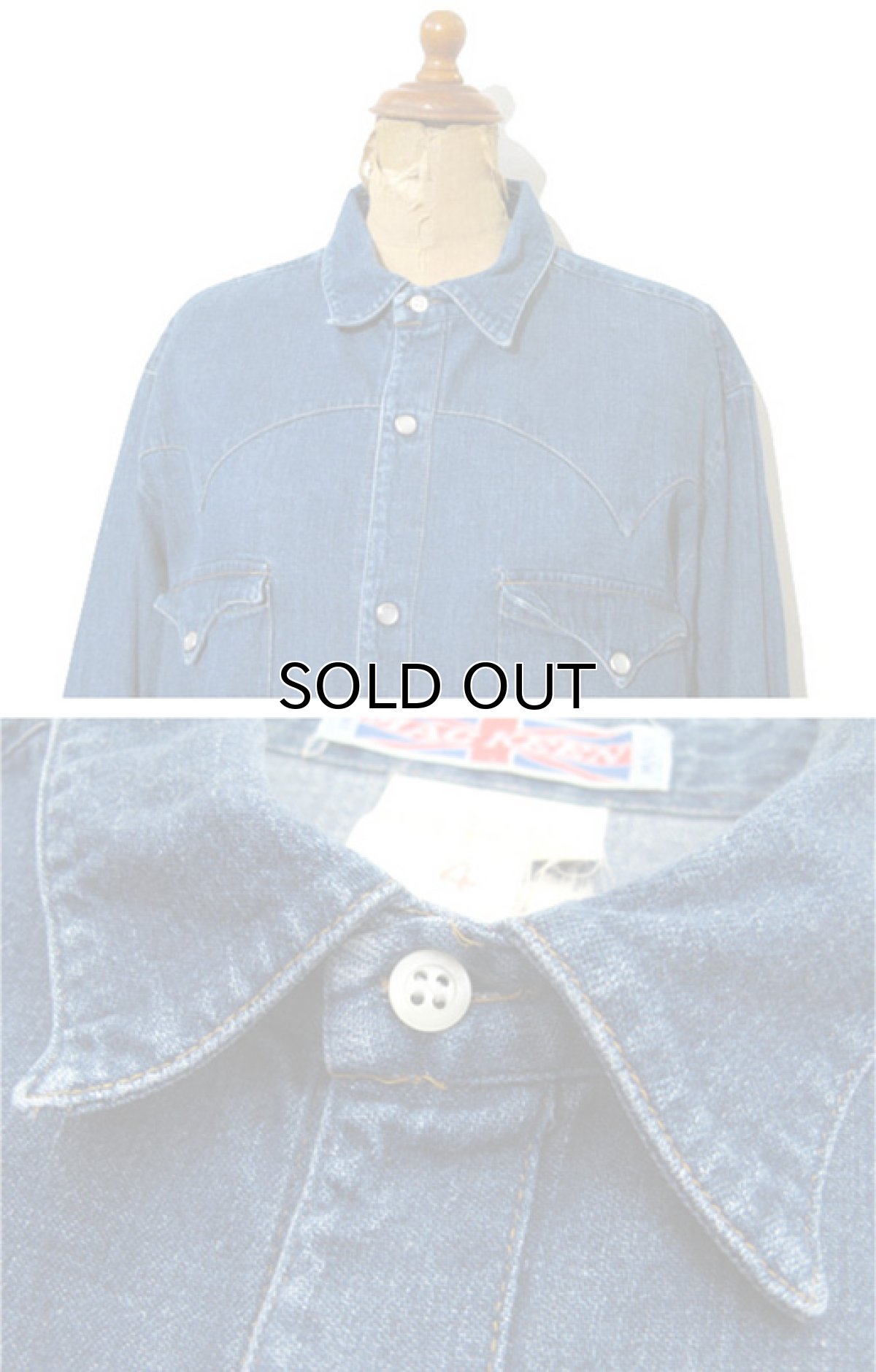 画像5: 1970's~ MAC KEEN L/S Denim Western Shirts  made in France Blue Denim size M - L (表記 不明) (5)