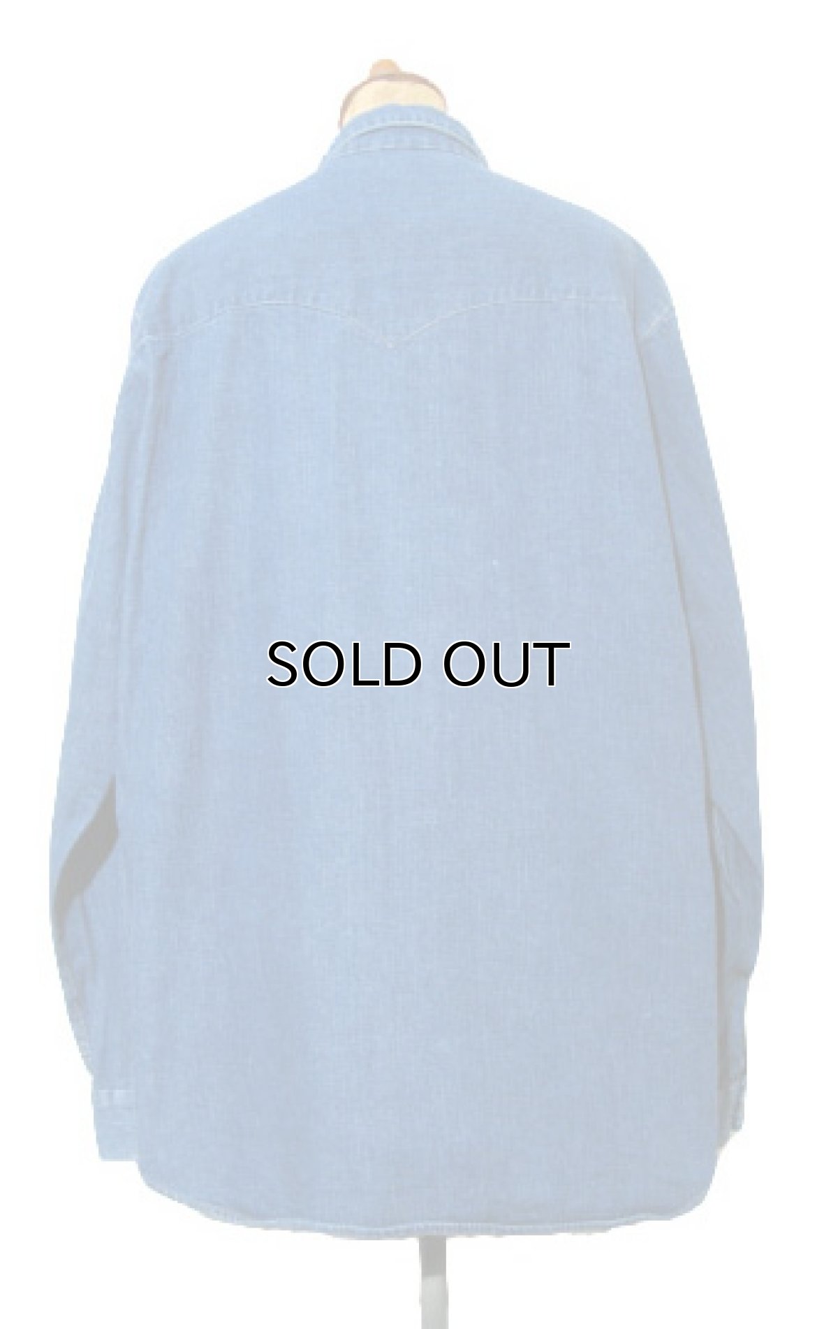 画像2: 1970's~ MAC KEEN L/S Denim Western Shirts  made in France Blue Denim size M - L (表記 不明) (2)