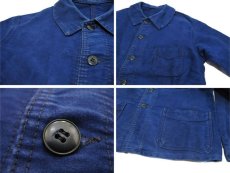 画像6: 1950's~ French "A St Michel" Moleskin Jacket　Faded Blue　size S - M (表記 不明) (6)