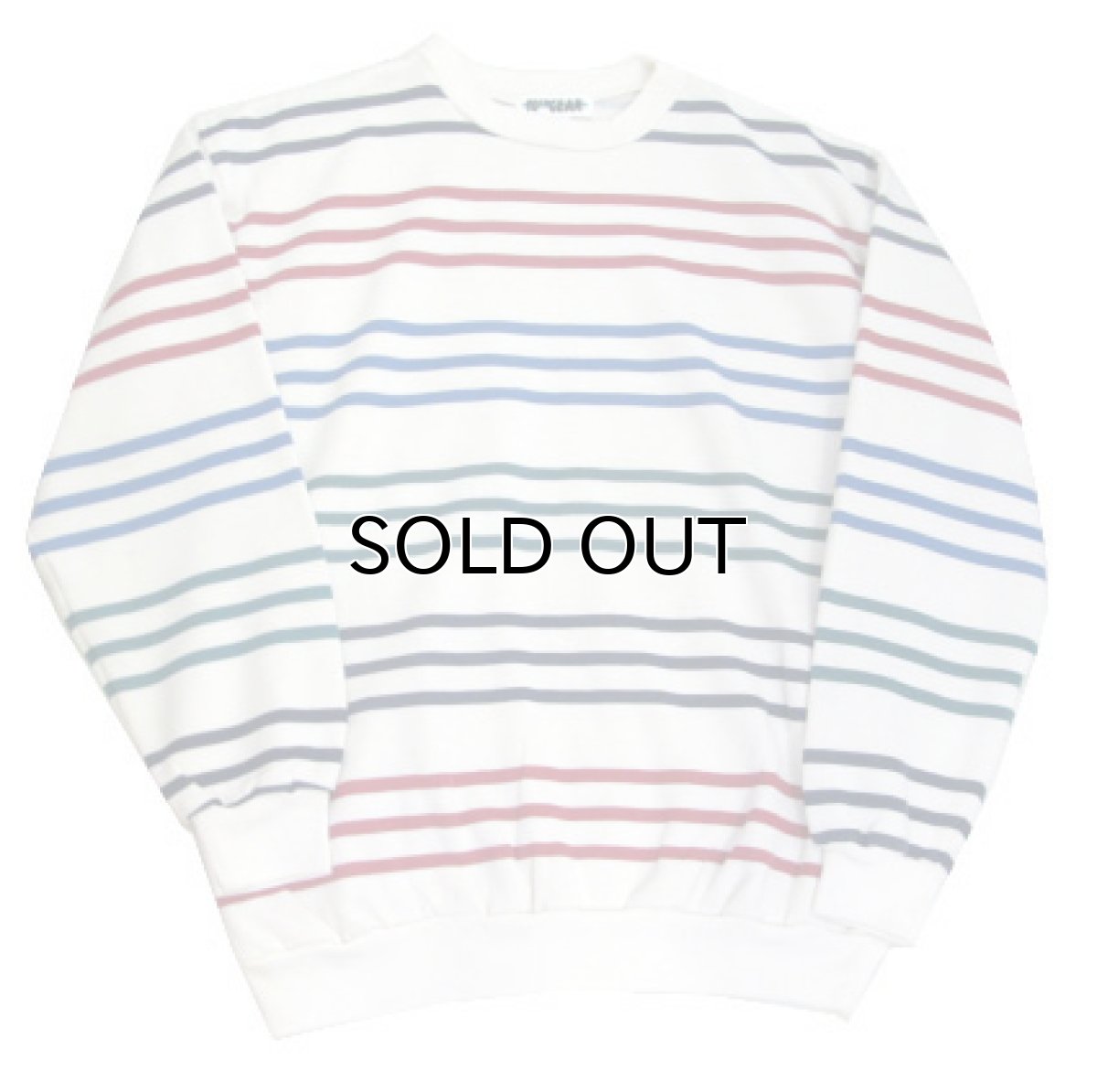 画像3: 1990's "10th GEAR" Multi Color Border Sweat Shirts Multi Color size M - L (表記 M) (3)