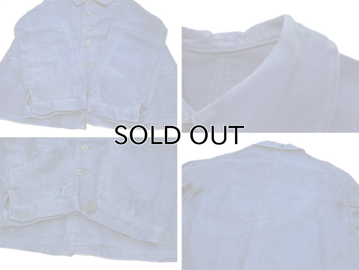 画像5: 1950's~ French "A St Michel" Moleskin Jacket　Faded Blue　size S - M (表記 不明) (5)