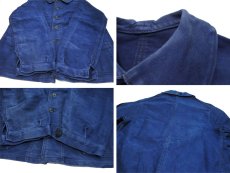 画像5: 1950's~ French "A St Michel" Moleskin Jacket　Faded Blue　size S - M (表記 不明) (5)