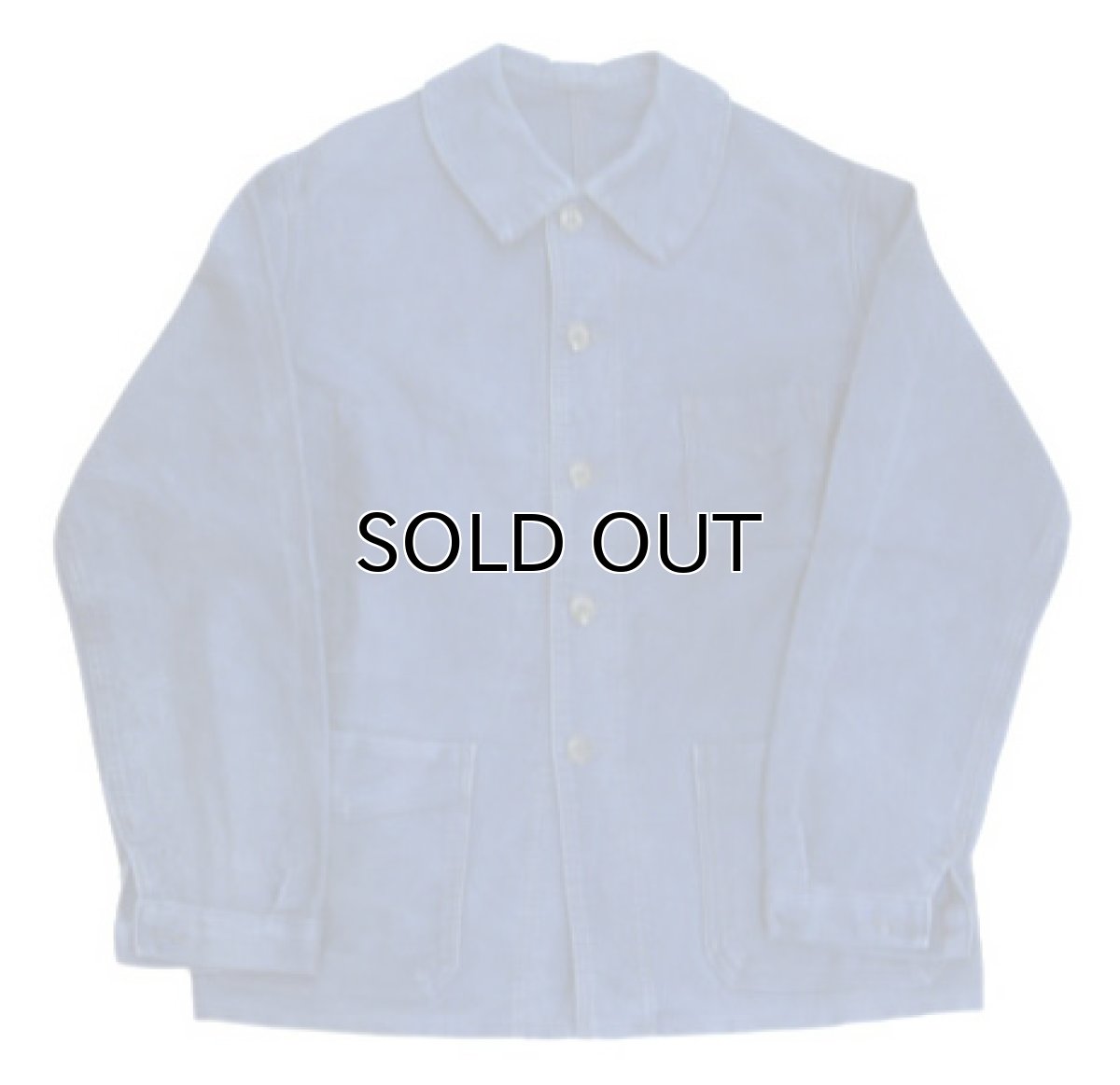 画像4: 1950's~ French "A St Michel" Moleskin Jacket　Faded Blue　size S - M (表記 不明) (4)