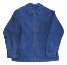 画像4: 1950's~ French "A St Michel" Moleskin Jacket　Faded Blue　size S - M (表記 不明) (4)