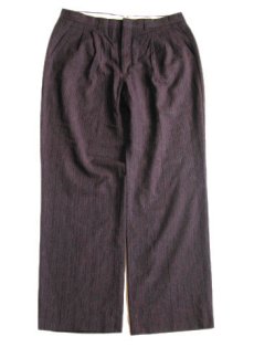 画像6: 1960's OLD Wool Tuck Trousers　あずき色　size w 34.5 inch (6)