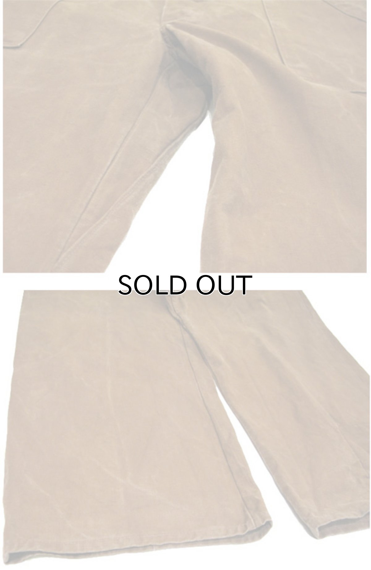 画像6: 1940's~ French Cotton Duck Work Trousers　BROWN　size w 32 inch (6)