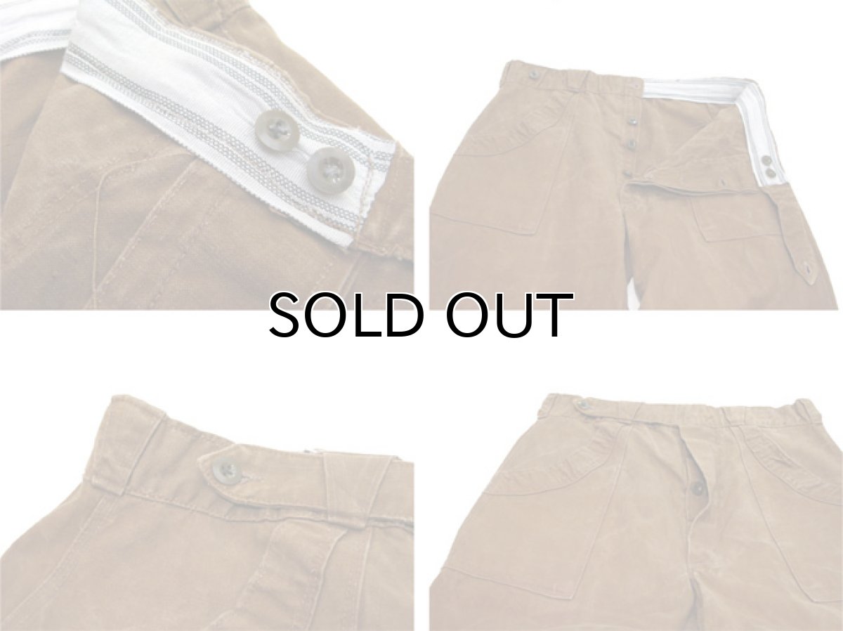 画像4: 1940's~ French Cotton Duck Work Trousers　BROWN　size w 32 inch (4)