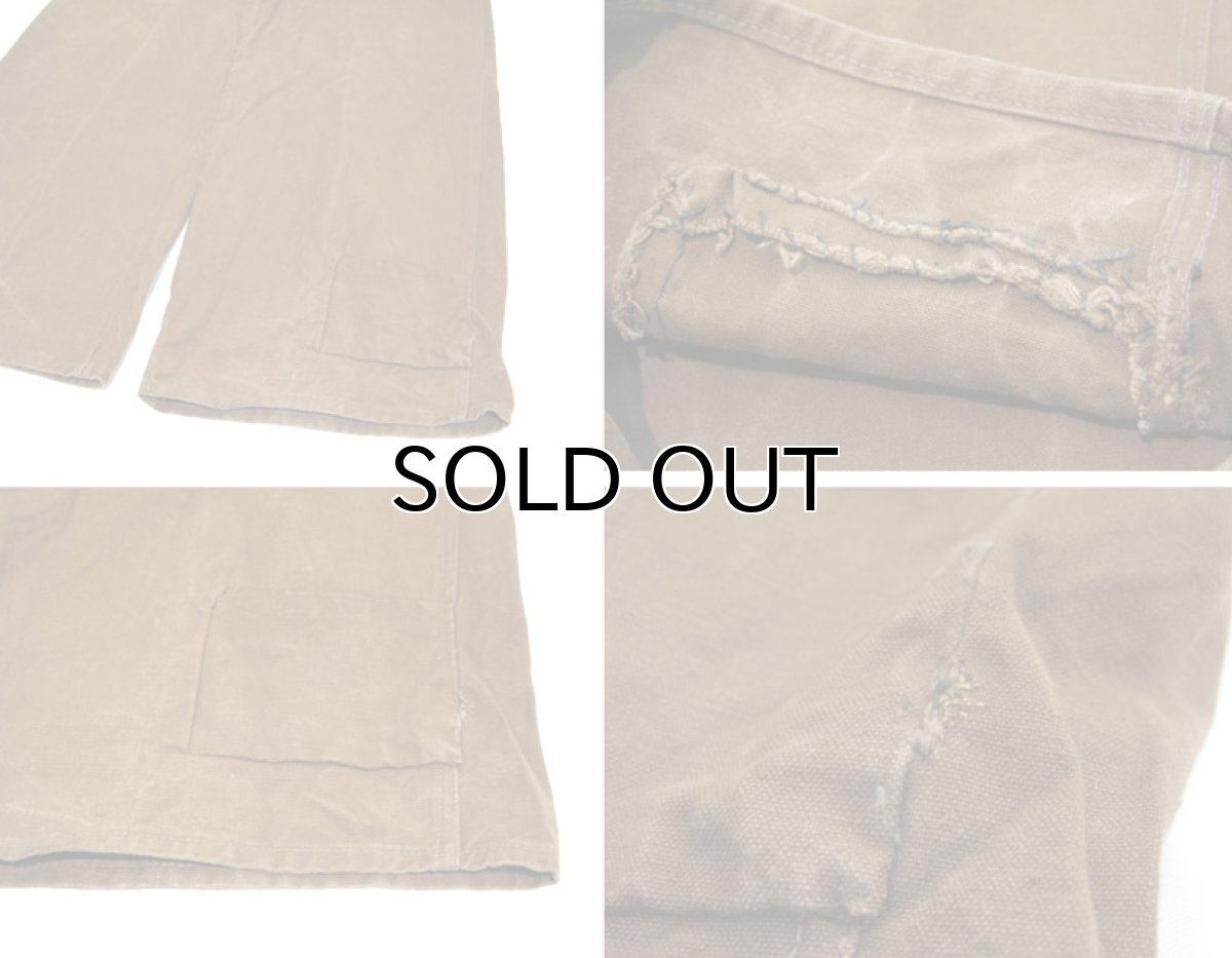 画像8: 1940's~ French Cotton Duck Work Trousers　BROWN　size w 32 inch (8)