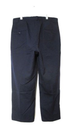 画像2: 1940-50's Wool Work Trousers with Suspenders Button　NAVY　size w 36 inch (2)