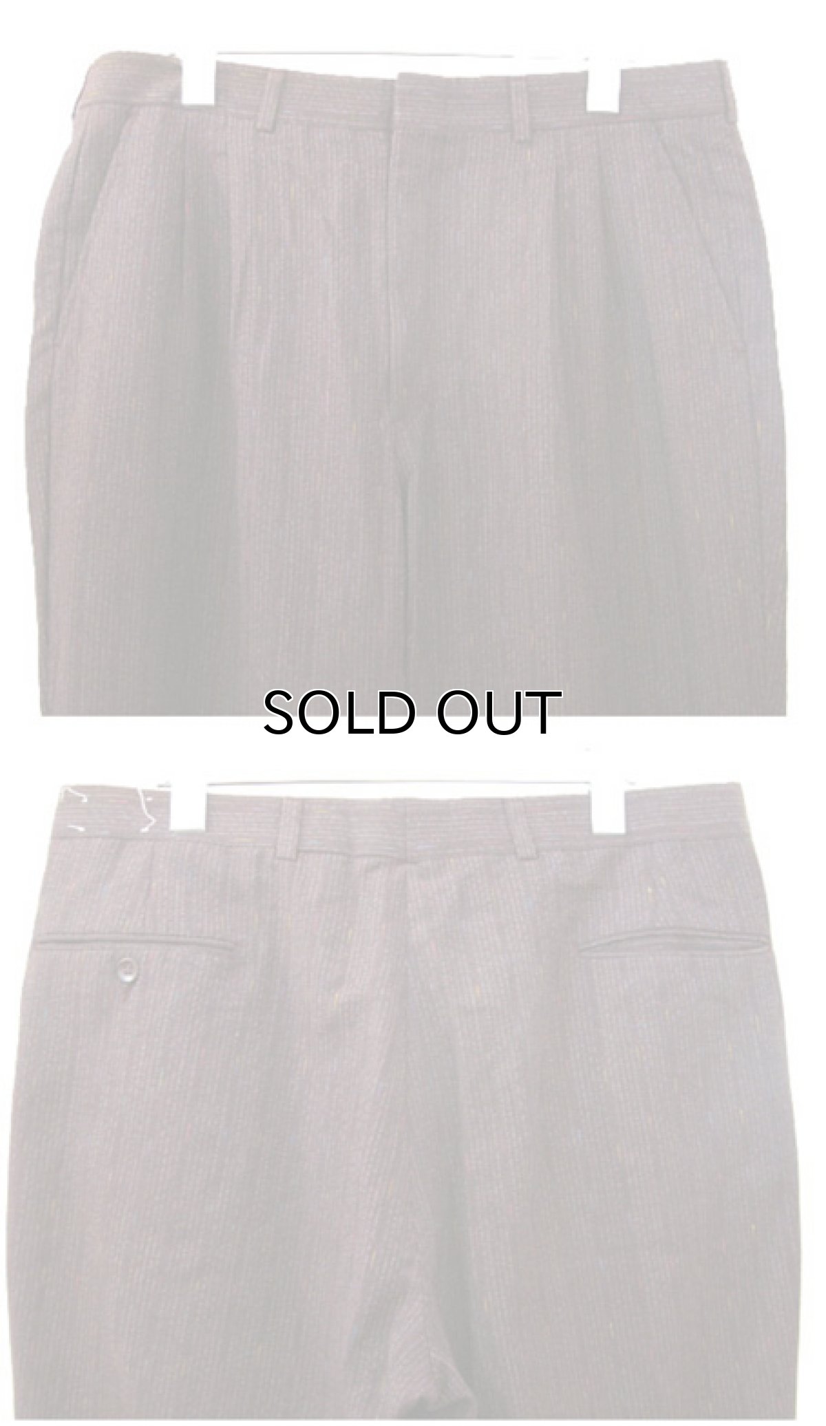 画像3: 1960's OLD Wool Tuck Trousers　あずき色　size w 34.5 inch (3)