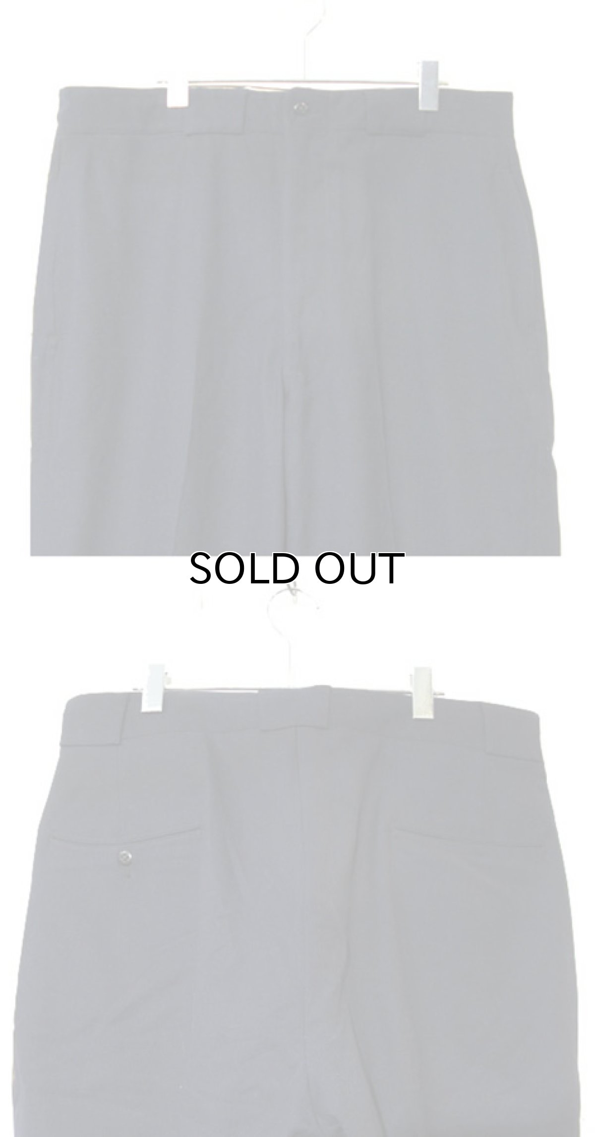 画像3: 1940-50's Wool Work Trousers with Suspenders Button NAVY size w 36 inch (3)