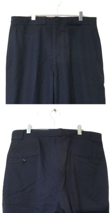 画像3: 1940-50's Wool Work Trousers with Suspenders Button　NAVY　size w 36 inch (3)