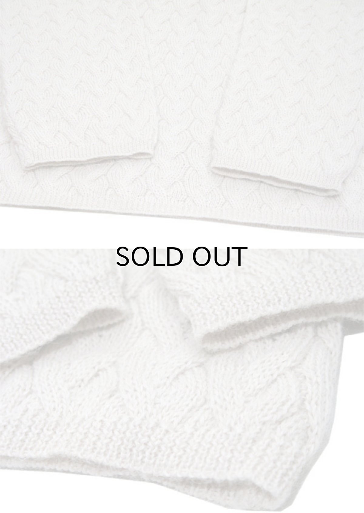 画像6: JOSEPH ABBOUD Crew Neck Alpaca Sweater Off White size L (表記 L) (6)