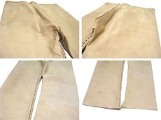 画像5: 1970's USA ELK HIDE Leather Pants -hand made & hand stitch-　BEIGE　size w 32 inch (5)
