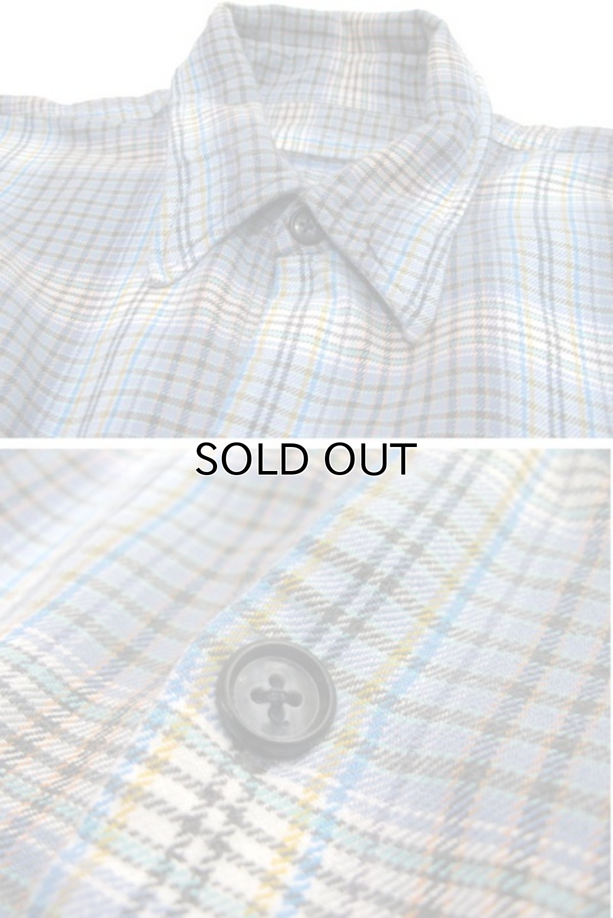 画像5: OLD French Cotton Pullover Long Shirts　BLUE系　size L (5)