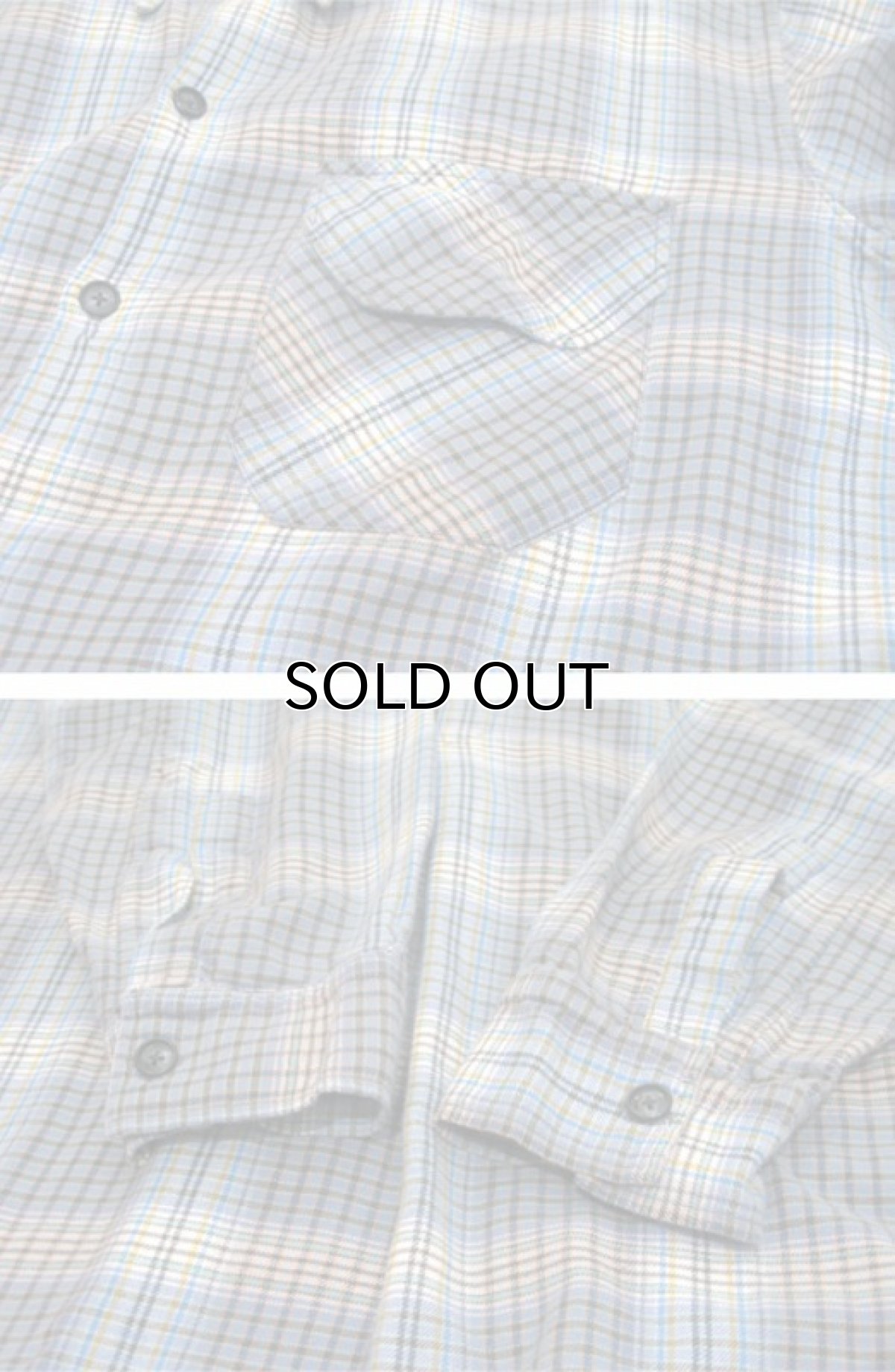 画像4: OLD French Cotton Pullover Long Shirts　BLUE系　size L (4)